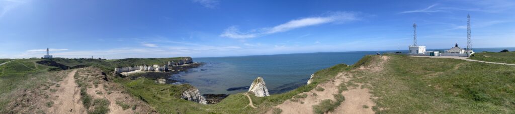 Panoramic View Flamborough Head and Lighthouse Yorkshire500