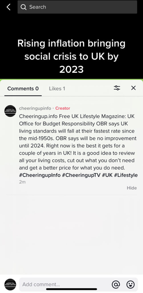 Cost of Living Crisis 2022
