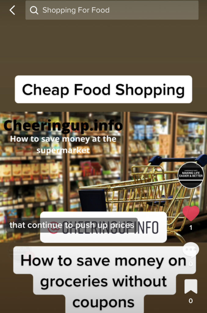 Cheap food shopping