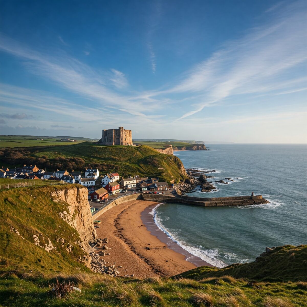 Quiet rural villages Northumberland for retirement with good amenities