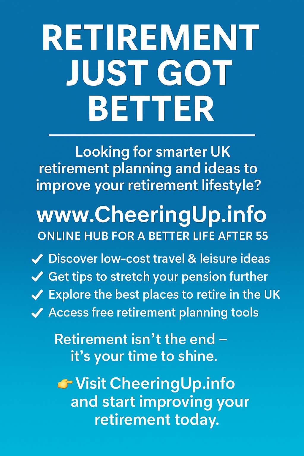 Retirement Club Magazine articles and videos for better retirement UK and business growth via targeting of over 55s UK