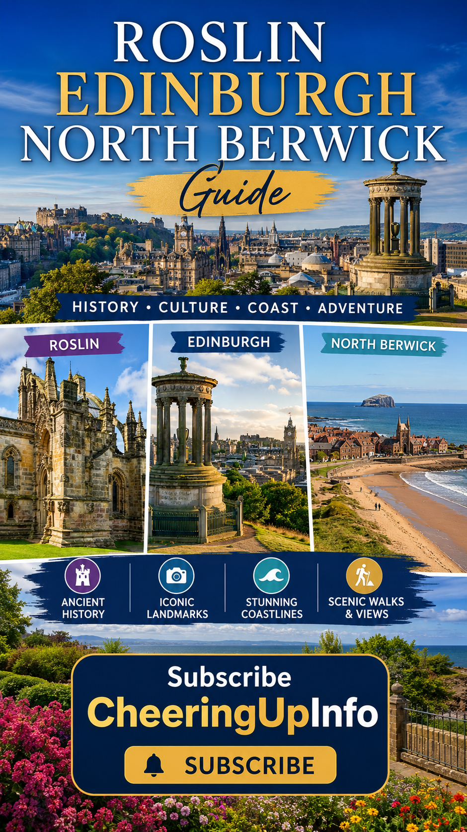 2 Nights in Roslin, Edinburgh & North Berwick (Driving Itinerary): Best Pubs, Free Parking Hacks & Rosslyn Chapel Entry – Friday to Sunday