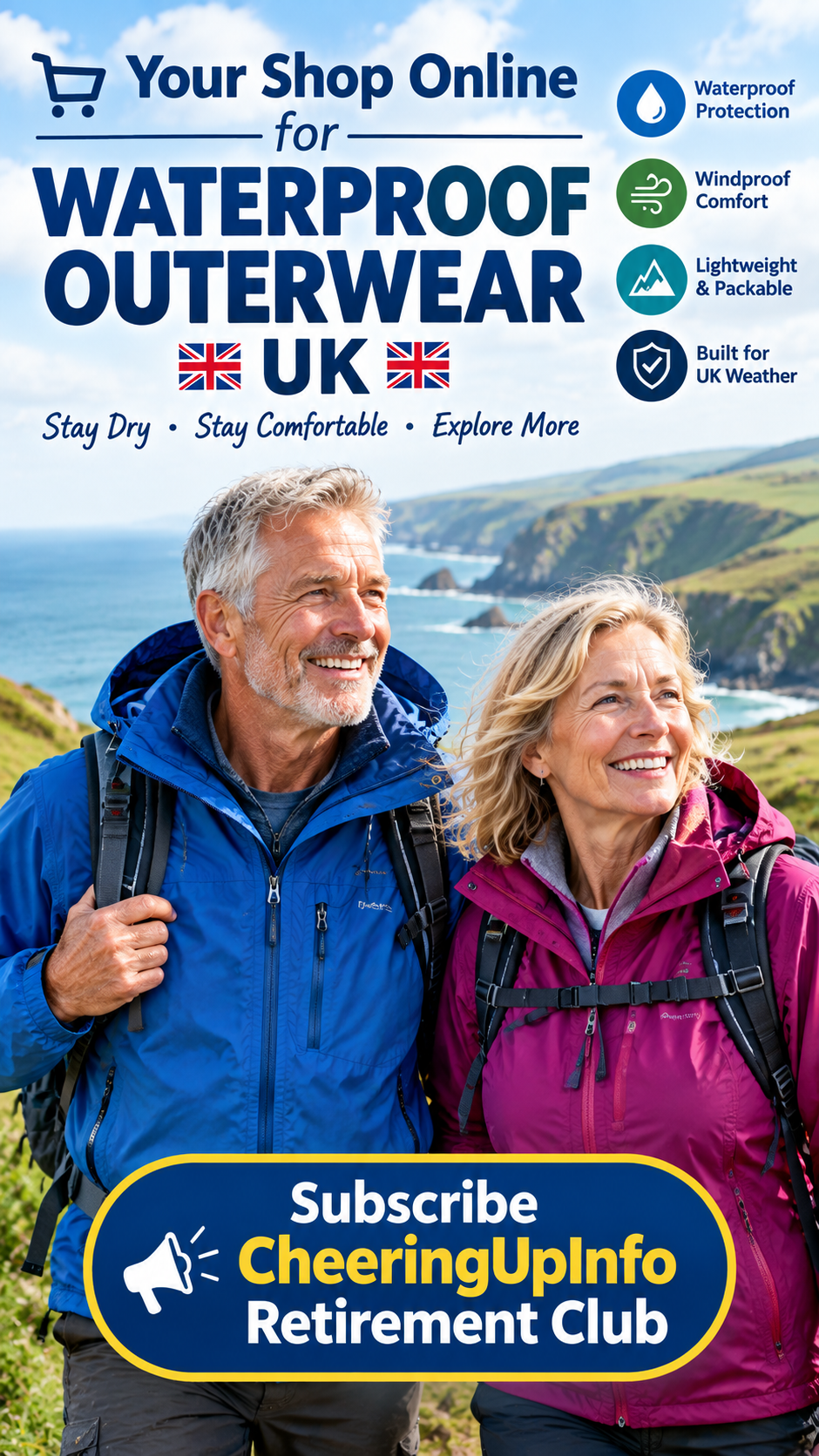Waterproof Outerwear Over 55s UK: Health, Happiness & Wealth