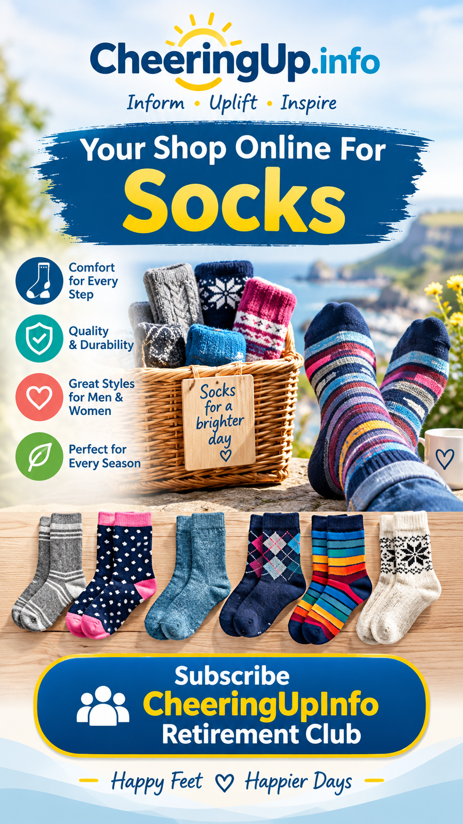 Comfortable Walking Socks UK for Over 55s | CheeringUp.info