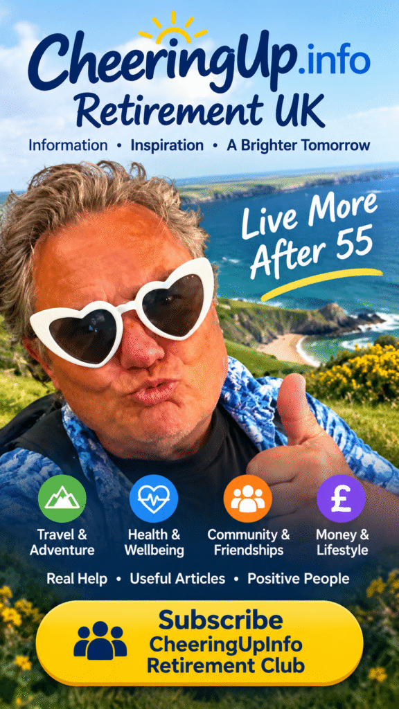 Retirement UK: is this as good as it gets? CheeringUp.info gives older people information, inspiration, ideas and local help to improve life after 60. Act now. · CheeringUp.info helps UK retirees answer “Is this as good as it gets?” with cost-effective information, inspiration, ideas and local support. Don’t wait.