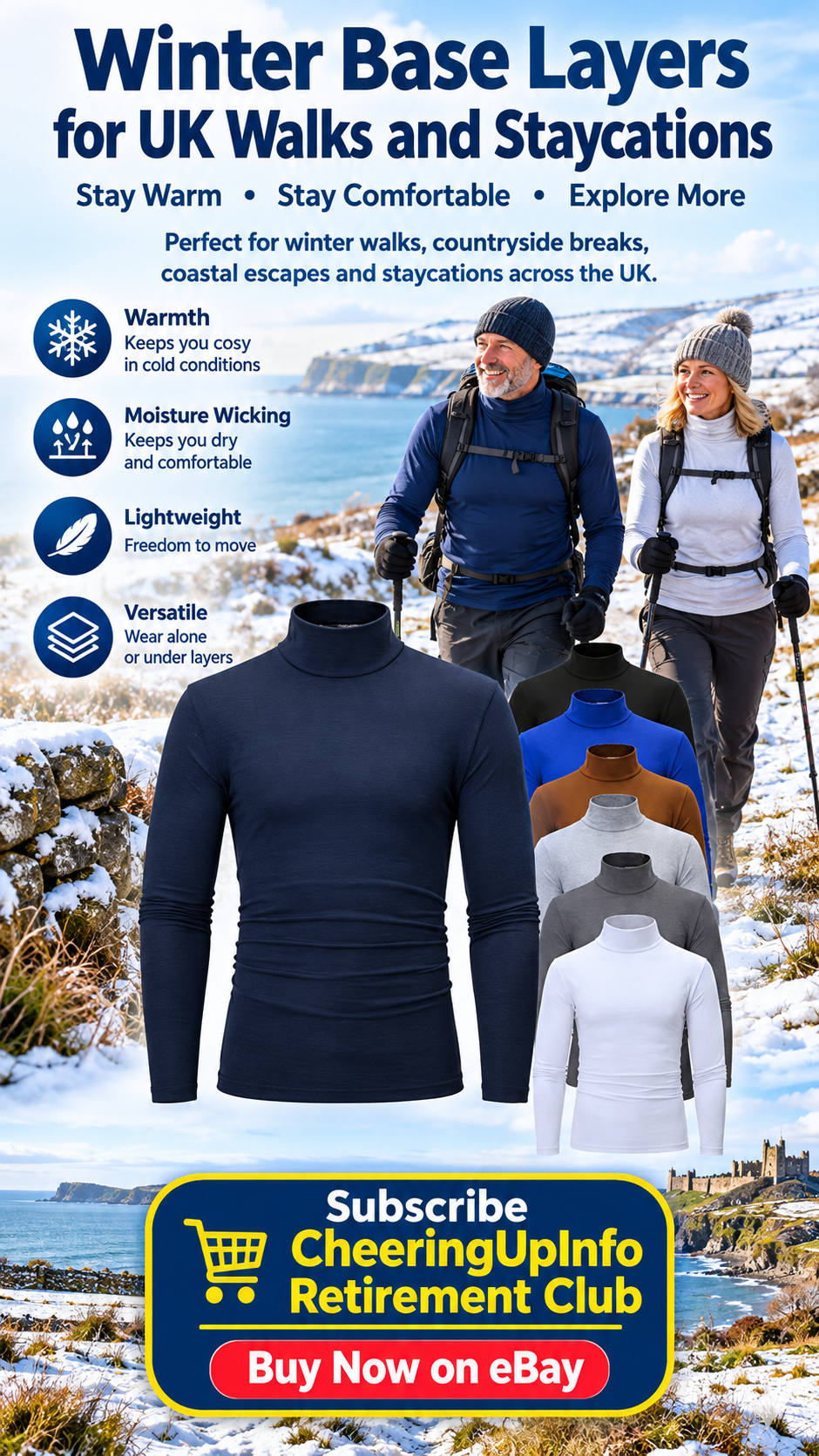 Lightweight Thermal Base Layers for UK Winter Walks & Staycations